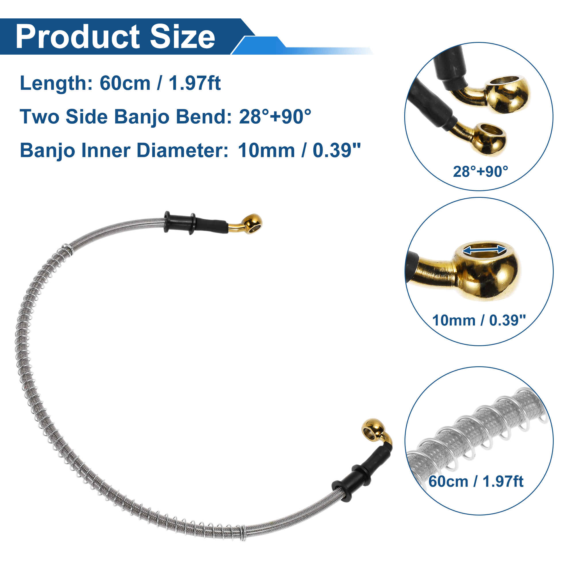 UXCELL 60cm Motorcycle Brake C - Braided Line avis et prix