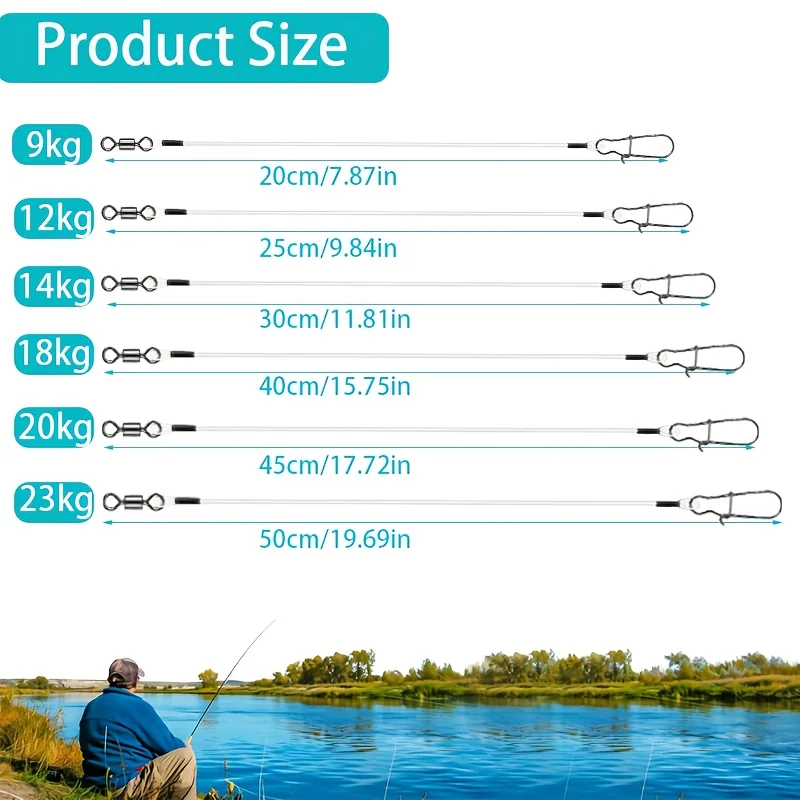 15pcs Fluorocarbon Wire Leader - Leader Line avis et prix