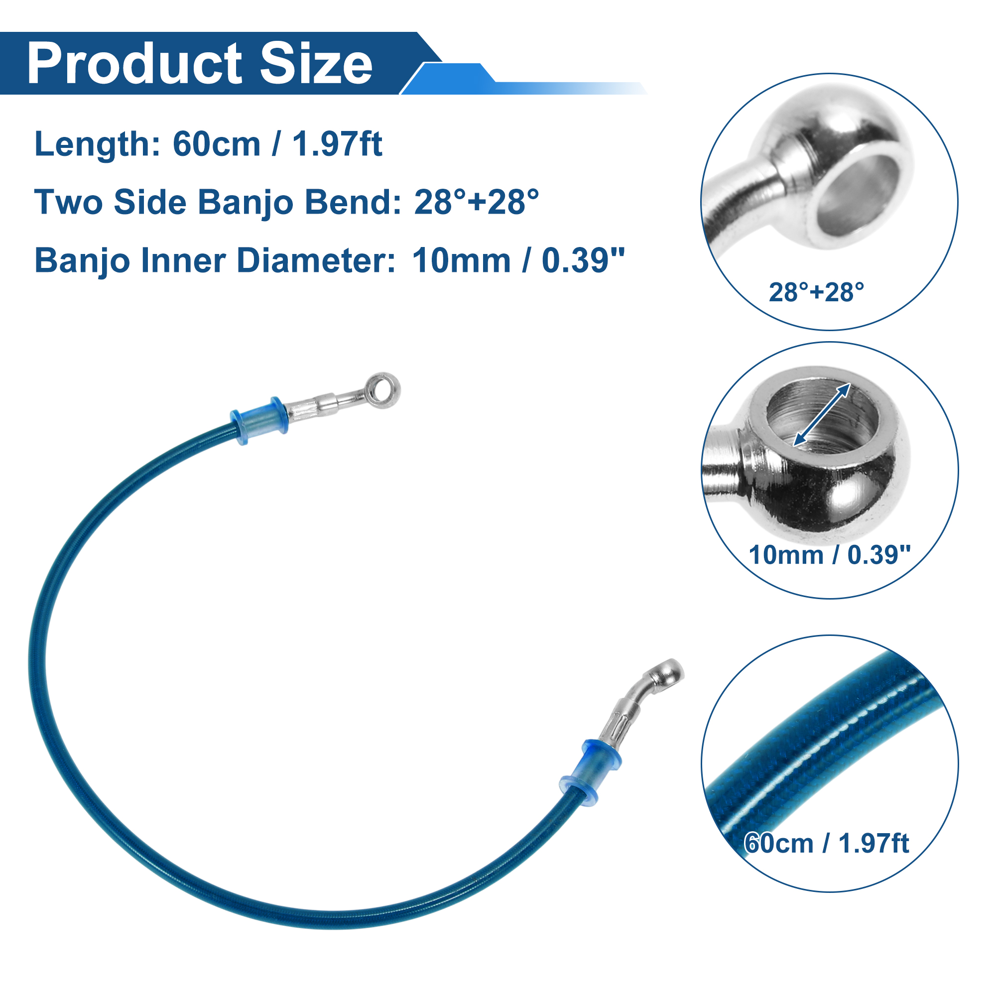 Motoforti 60cm Motorcycle Brak - Braided Line avis et prix