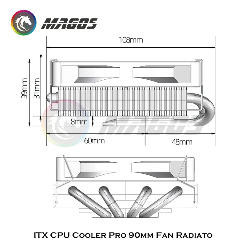 ITX CPU Cooler Pro 90mm Fan Ra - Fly Line avis et prix