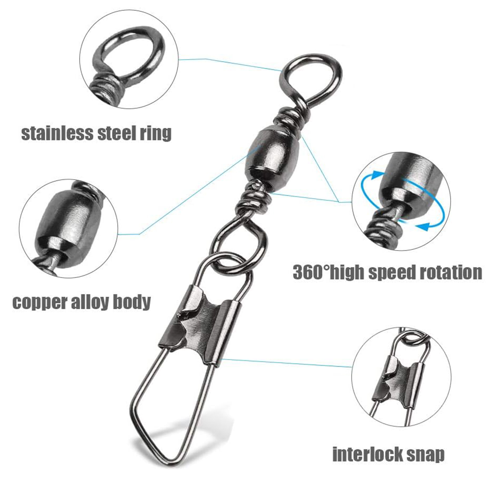 50Pcs Stainless Steel Snap Swi - Freshwater Line avis et prix