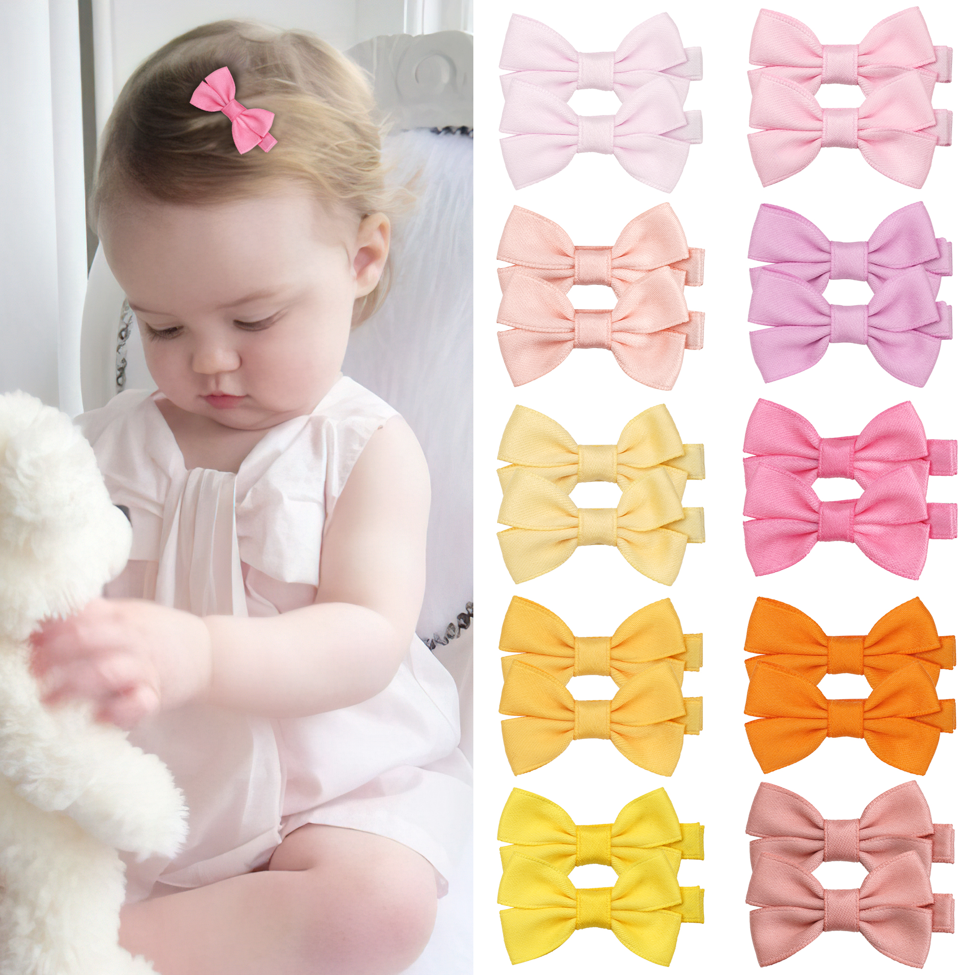 12/20 Pcs 2Inch Baby Hair Bows - Tippet Line avis et prix