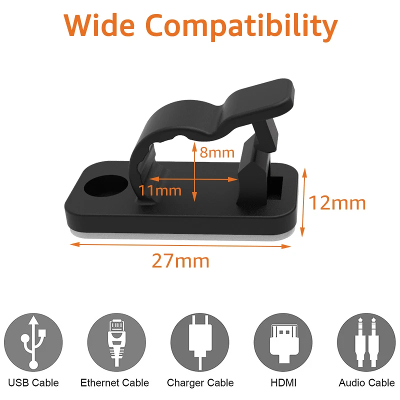 10/50PCS Cable Organizer Clips - Tippet Line avis et prix
