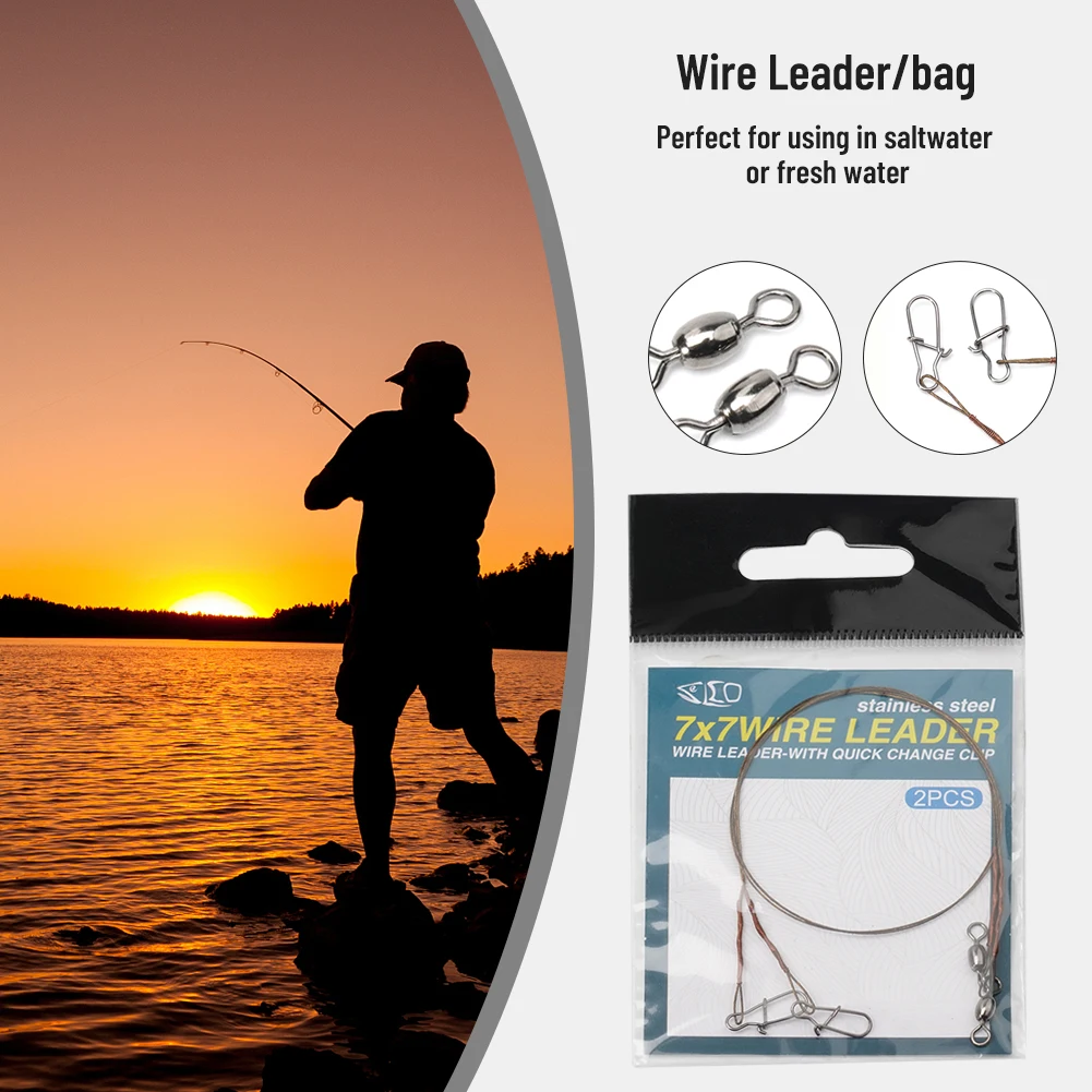2pcs/Pack Fishing Line Steel W - Leader Line avis et prix