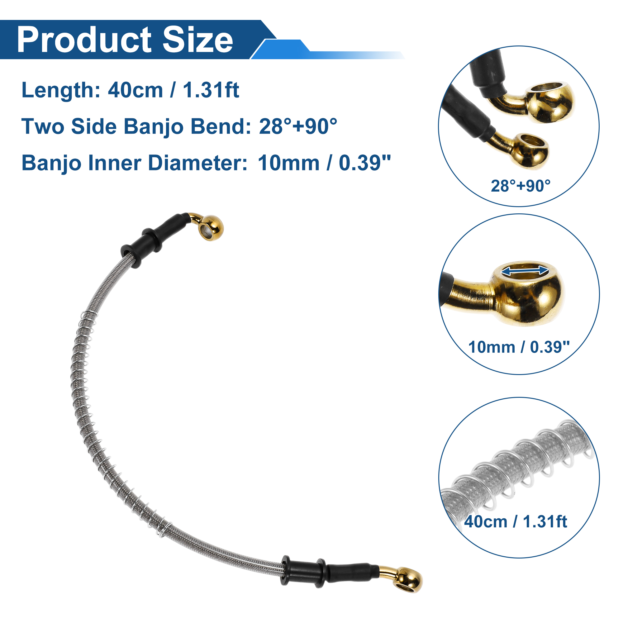 Motoforti 40cm Motorcycle Brak - Braided Line avis et prix