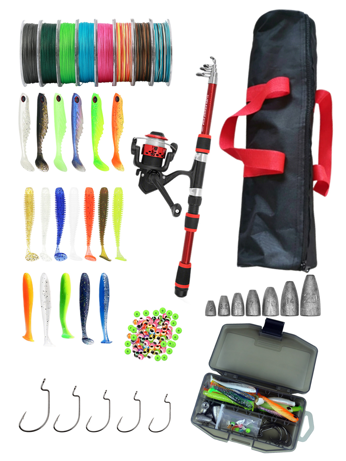 Fishing Rod Reel Combos Collap - Fishing Line Spooler avis et prix