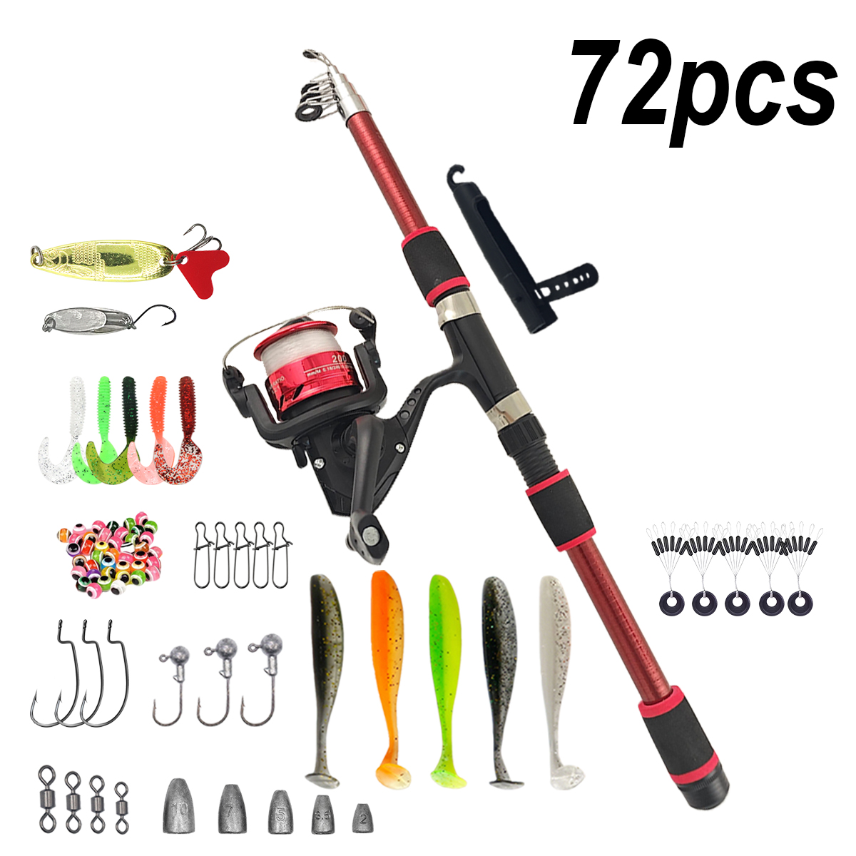 Fishing Pole Set Full Kits Wit - Fishing Line Spooler avis et prix
