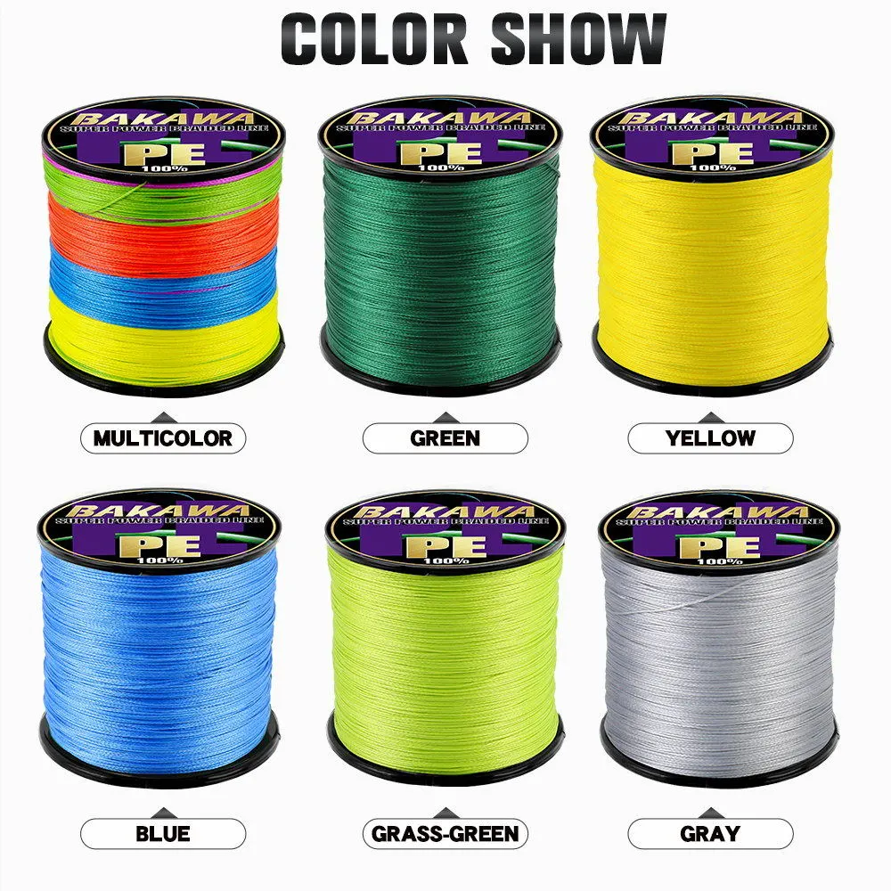 BAKAWA 4 Strand Braided fishin - Copolymer Line avis et prix