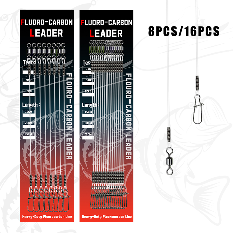 8/16pcs Fluorocarbon Wire Lead - Fluorocarbon Line avis et prix