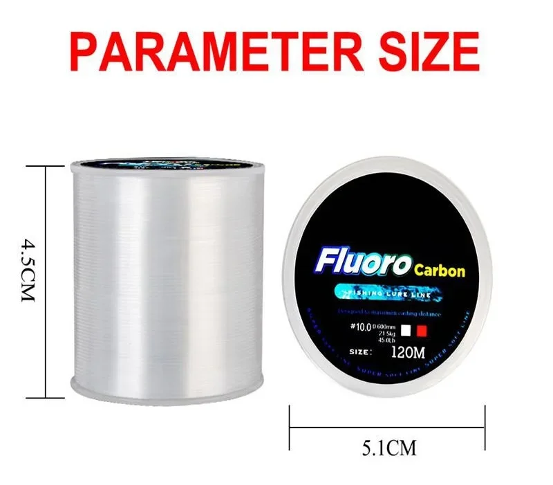 Fishing Line 120M 0.20mm-0.60m - Fluorocarbon Line avis et prix